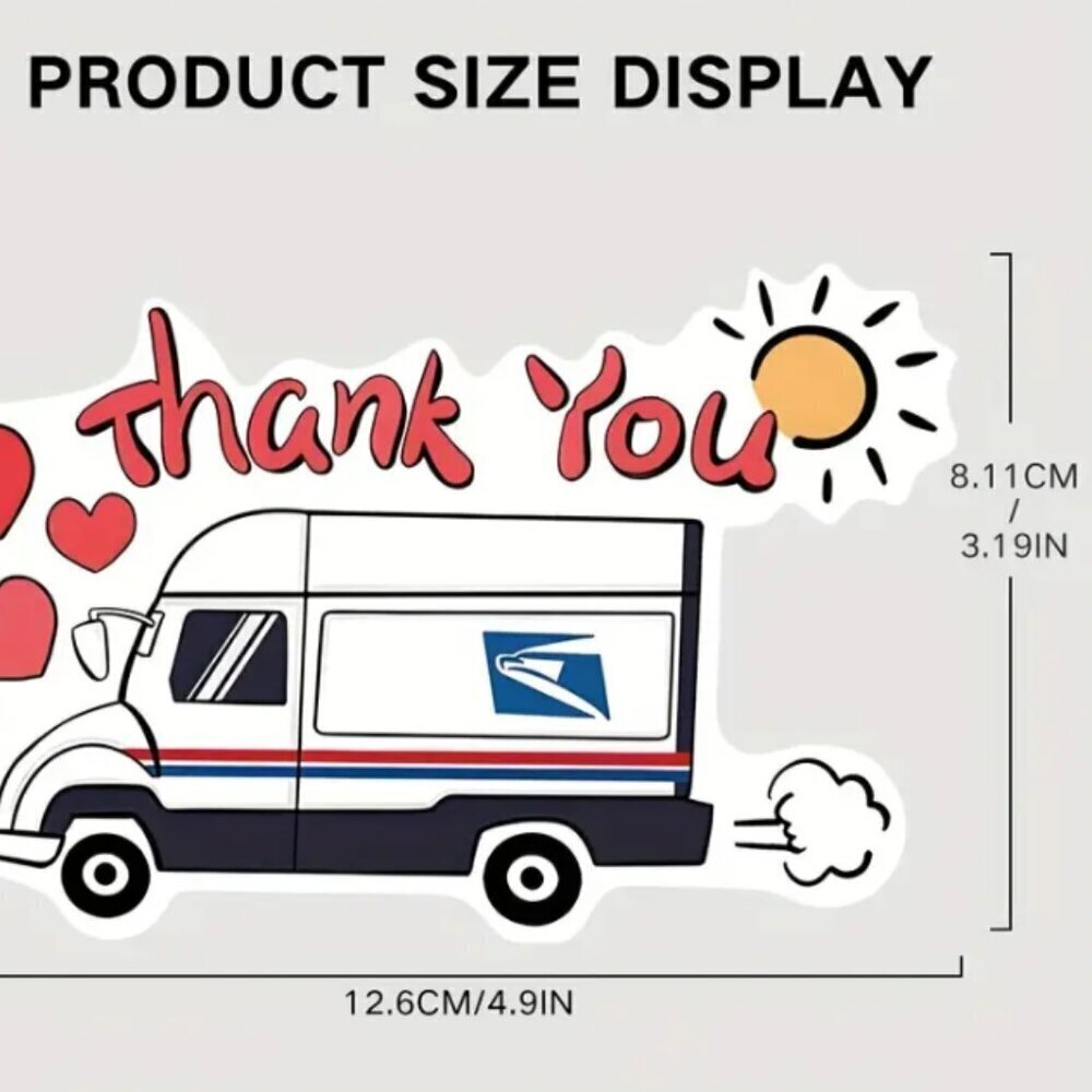 Postal Worker Thank You Sticker - Picture 2 of 4